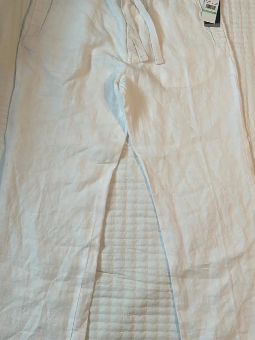 Perry Ellis White Linen Blend Men’s Pants